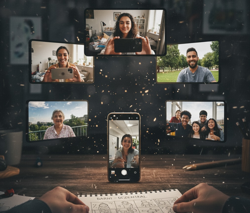 Bild: Jemand filmt mit einem Smartphone an einem besonderen Ort